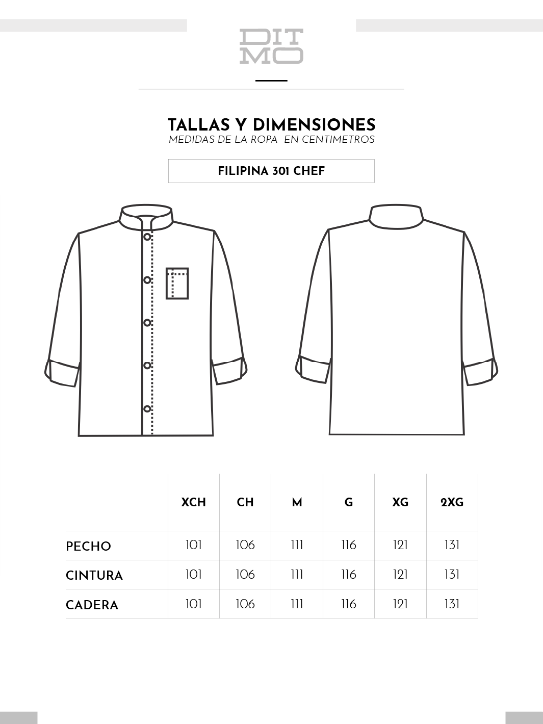 Filipina de Chef 301 Unisex