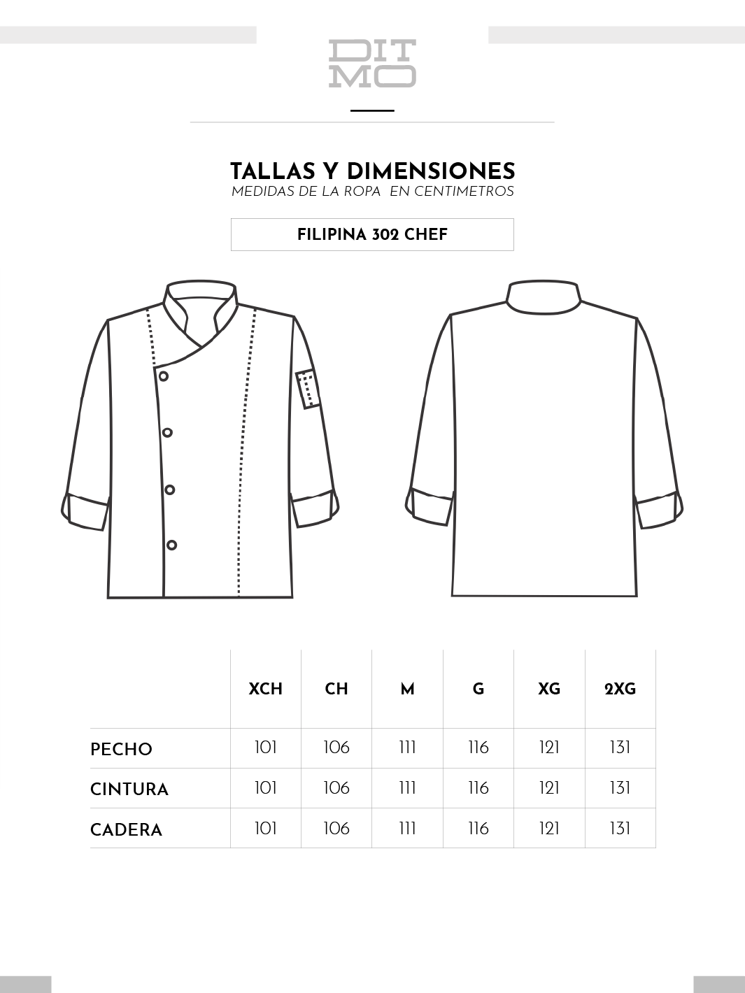 Filipina de Chef 302 Unisex