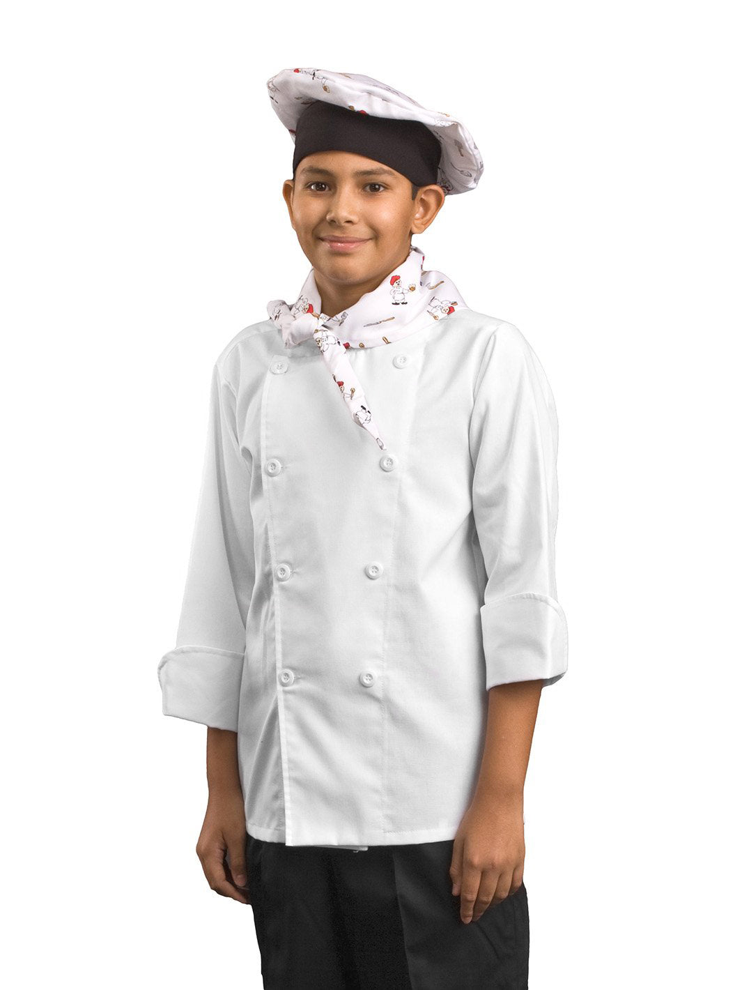 filipina de chef color blanco para niño