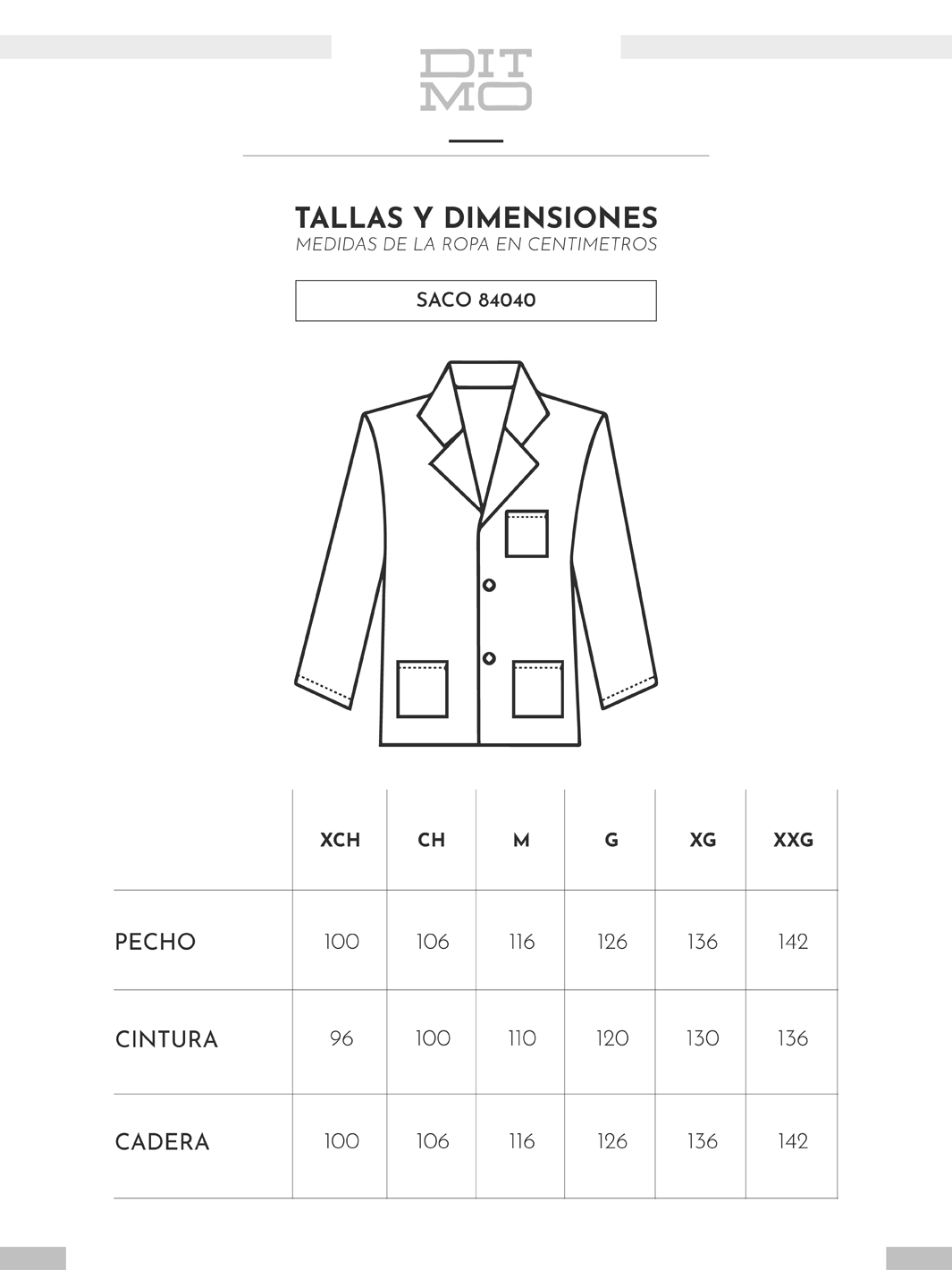 Saco 84040 para Caballero