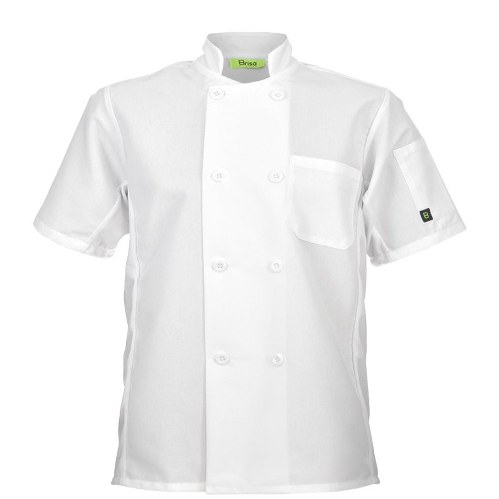 
                      
                        Chaqueta para chef color blanca con bolsa en manga y botones
                      
                    